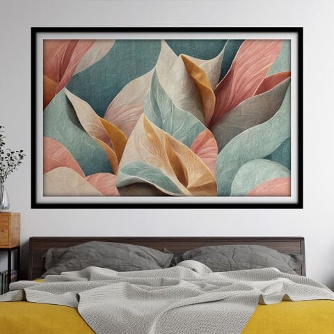 Soyut Kendinden Yapışkanlı 3D Poster Duvar Kanvası