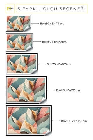 Soyut Kendinden Yapışkanlı 3D Poster Duvar Kanvası