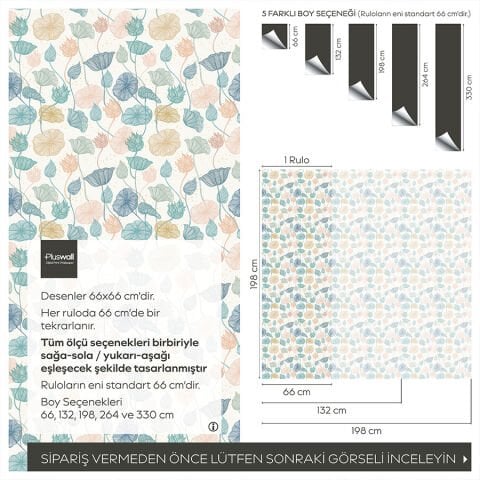 Soft Lotus Çiçekli Duvar Kağıdı, Kendinden Yapışkanlı Çok Amaçlı PVC Folyo, DIY Duvar Kağıdı