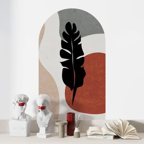 Kendinden Yapışkanlı Oval Kesim Bohem Soyut Duvar Kağıdı Stickeri