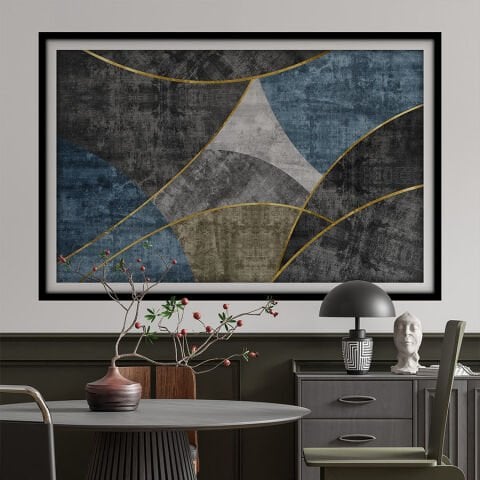 Soyut Kendinden Yapışkanlı 3D Poster Duvar Kanvası