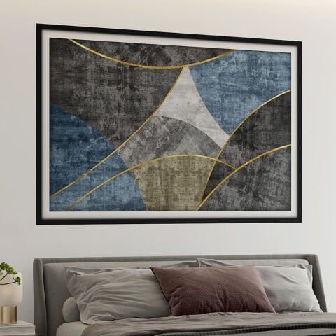 Soyut Kendinden Yapışkanlı 3D Poster Duvar Kanvası