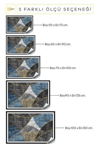 Soyut Kendinden Yapışkanlı 3D Poster Duvar Kanvası