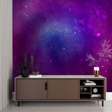 Nebula Galaksisi ve Uzay Temalı Duvar Kağıdı
