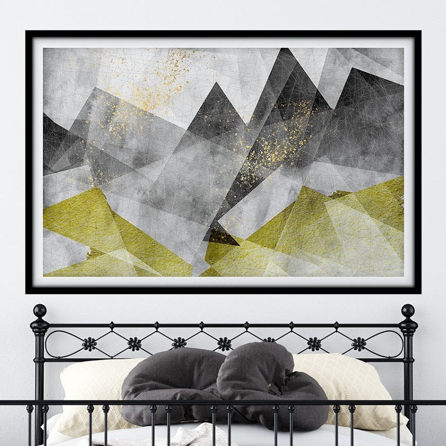 Soyut Kendinden Yapışkanlı 3D Poster Duvar Kanvası