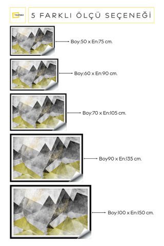 Soyut Kendinden Yapışkanlı 3D Poster Duvar Kanvası