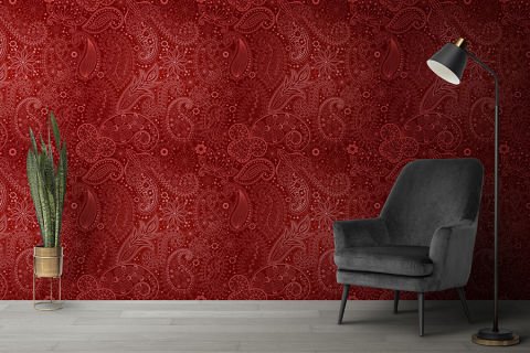 Etnik Temalı Vintage Osmanlı Sanatı Duvar Kağıdı