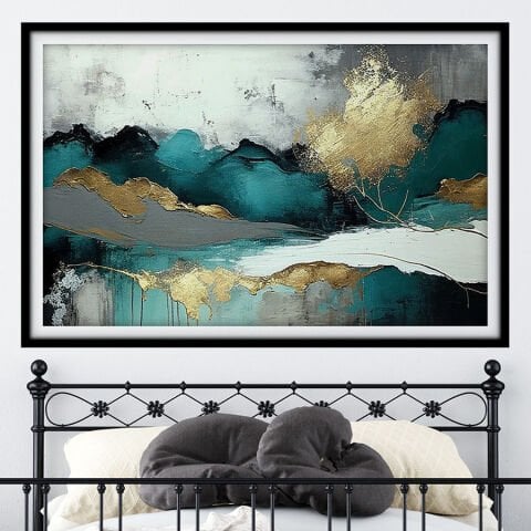 Soyut Kendinden Yapışkanlı 3D Poster Duvar Kanvası