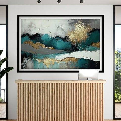 Soyut Kendinden Yapışkanlı 3D Poster Duvar Kanvası