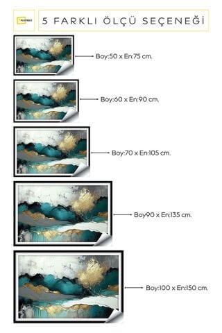 Soyut Kendinden Yapışkanlı 3D Poster Duvar Kanvası