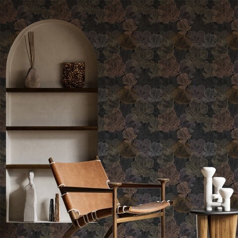 Ilüstrasyon Çiçek Sanatı Duvar Kağıdı, Kendinden Yapışkanlı Çok Amaçlı PVC Folyo, DIY Duvar Kağıdı