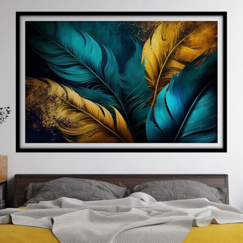 Soyut Kendinden Yapışkanlı 3D Poster Duvar Kanvası