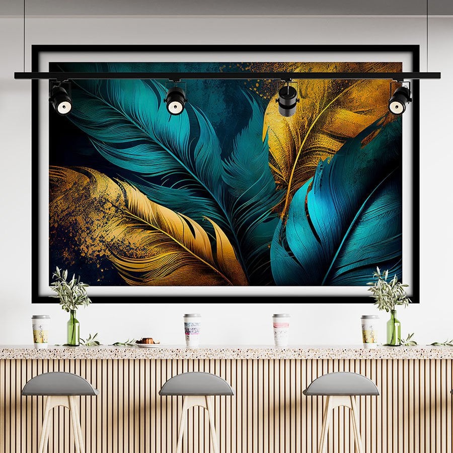 Soyut Kendinden Yapışkanlı 3D Poster Duvar Kanvası