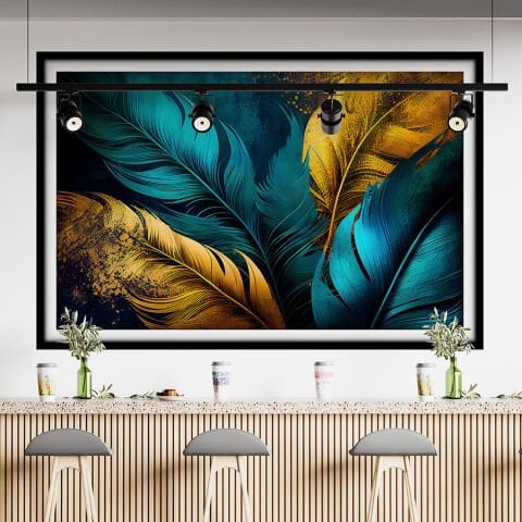 Soyut Kendinden Yapışkanlı 3D Poster Duvar Kanvası