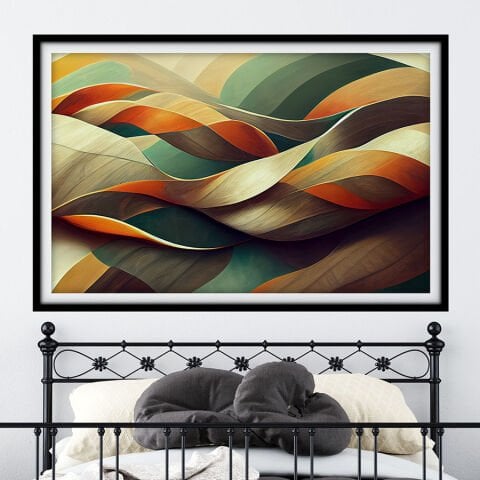 Soyut Kendinden Yapışkanlı 3D Poster Duvar Kanvası