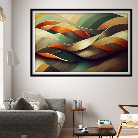 Soyut Kendinden Yapışkanlı 3D Poster Duvar Kanvası