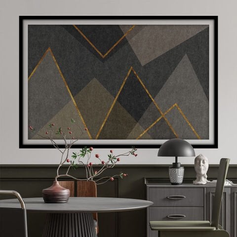 Soyut Kendinden Yapışkanlı 3D Poster Duvar Kanvası