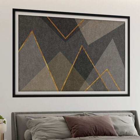 Soyut Kendinden Yapışkanlı 3D Poster Duvar Kanvası