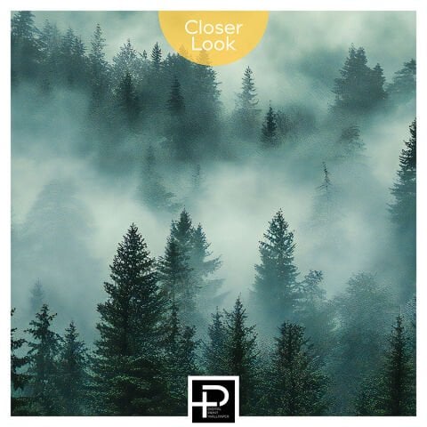 Sinematik Sisli Çam Ormanı Duvar Kağıdı, Hüzünlü Dağ Duvar Resmi