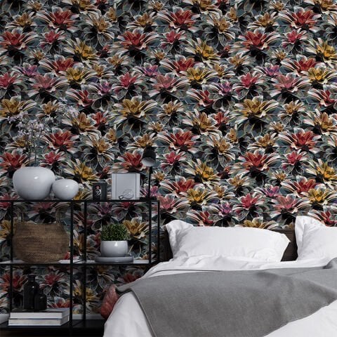 Modern Geometrik Çiçekli Duvar Kağıdı, Kendinden Yapışkanlı Çok Amaçlı PVC Folyo, DIY Duvar Kağıdı