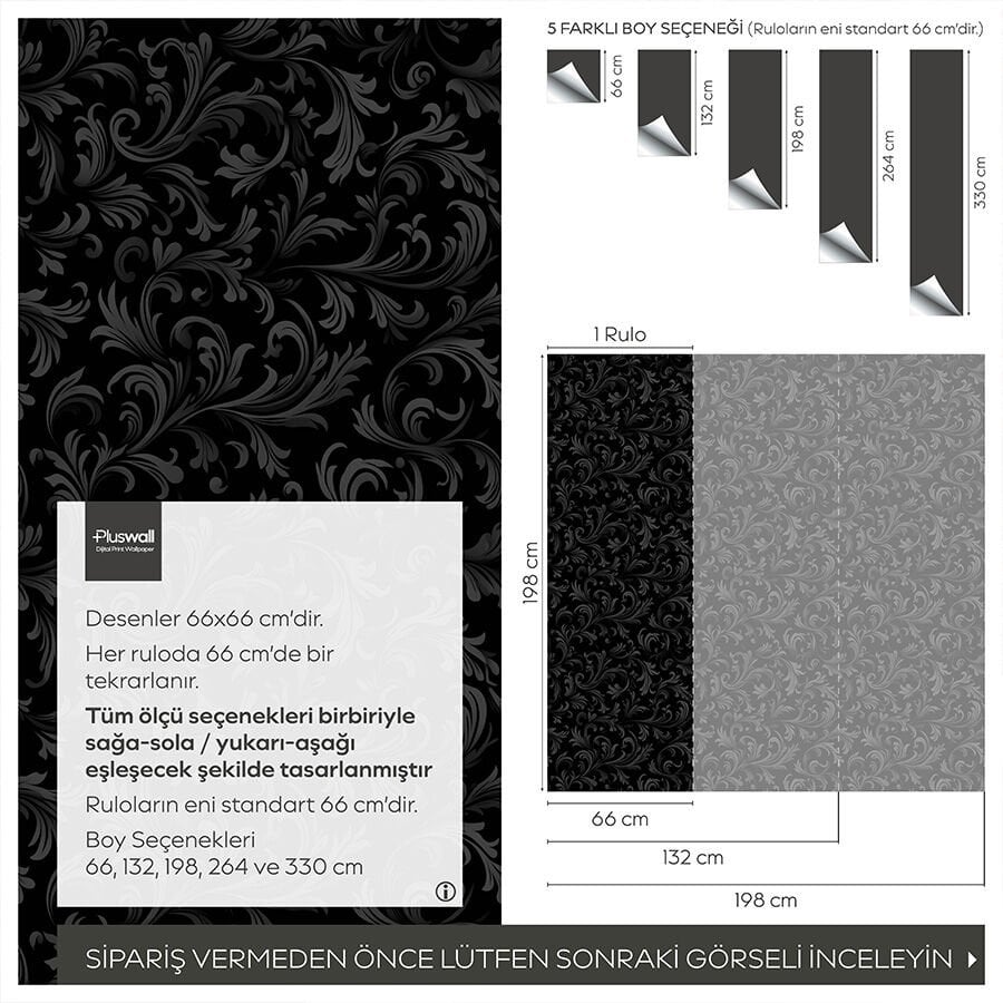 Barok Dönemi Kendinden Yapışkanlı Duvar Kağıdı,  Çok Amaçlı PVC Folyo, DIY Duvar Kağıdı