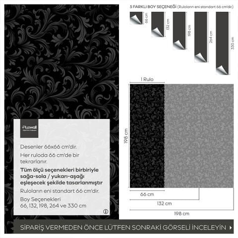 Barok Dönemi Kendinden Yapışkanlı Duvar Kağıdı,  Çok Amaçlı PVC Folyo, DIY Duvar Kağıdı