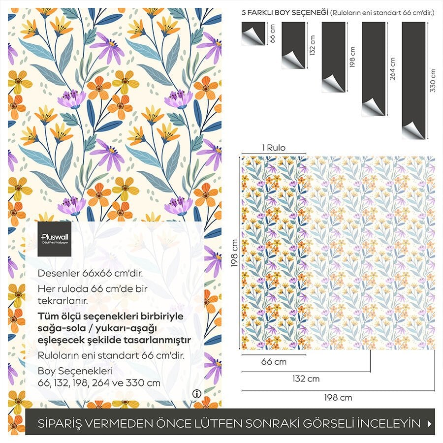 Orta Yüzyıl Esintili Kendinden Yapışkanlı Duvar Kağıdı, Çok Amaçlı PVC Folyo, DIY Duvar Kağıdı