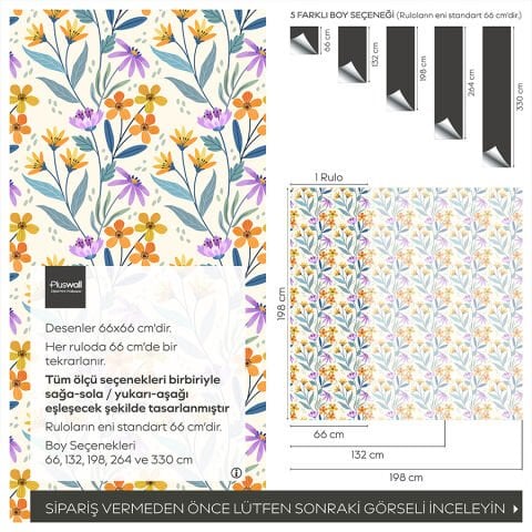 Orta Yüzyıl Esintili Kendinden Yapışkanlı Duvar Kağıdı, Çok Amaçlı PVC Folyo, DIY Duvar Kağıdı