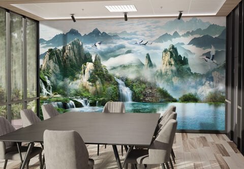 Doğa Manzarası Duvar Kağıdı, Asya Sanatı Duvar Kağıdı