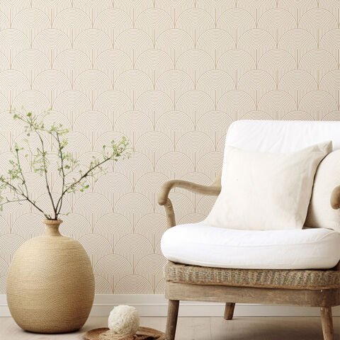 Minimalist Çizgi Sanatı Kendinden Yapışkanlı Duvar Kağıdı, Çok Amaçlı PVC Folyo