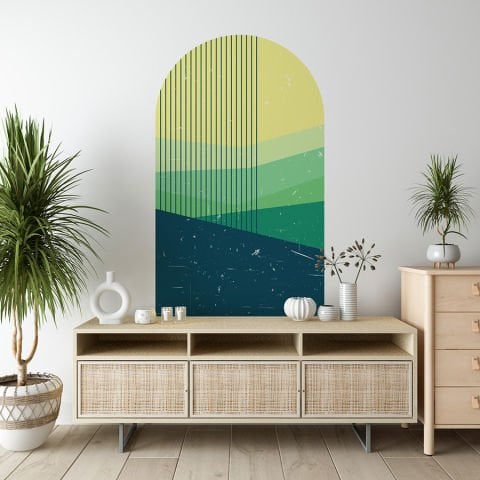 Kendinden Yapışkanlı Oval Kesim Minimalist Şekiller Duvar Kağıdı Stickeri