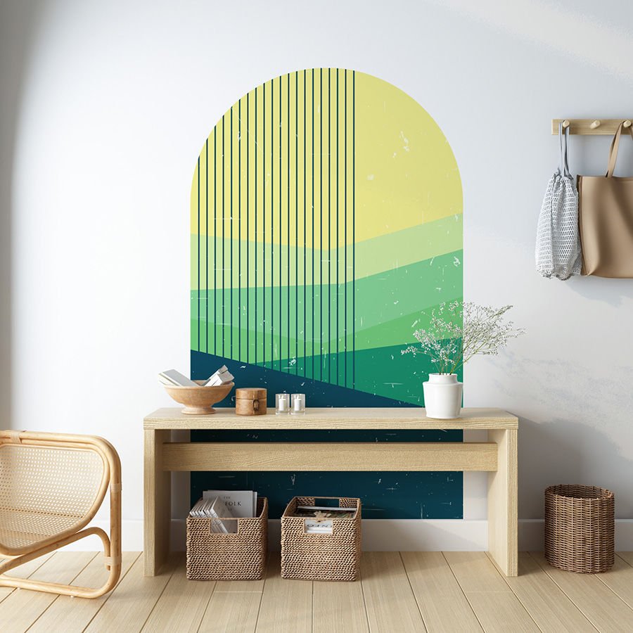 Kendinden Yapışkanlı Oval Kesim Minimalist Şekiller Duvar Kağıdı Stickeri