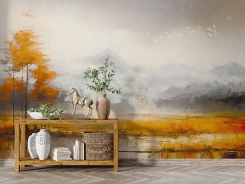 İskandinav Doğası Duvar Kağıdı, Yatak Odası Duvar Dekoru