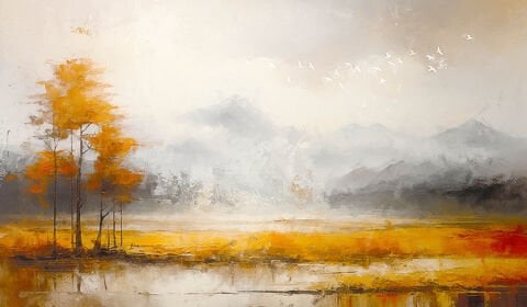 İskandinav Doğası Duvar Kağıdı, Yatak Odası Duvar Dekoru