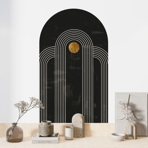 Kendinden Yapışkanlı Oval Kesim Boho Şekiller Duvar Kağıdı Stickeri