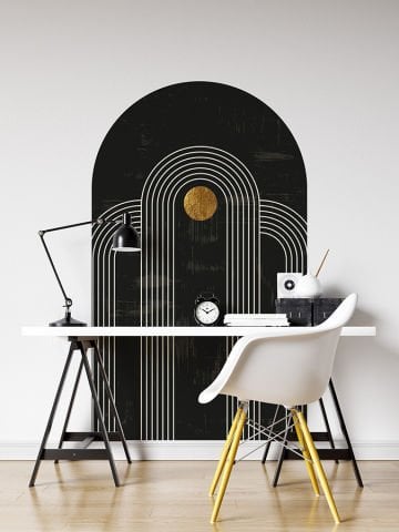 Kendinden Yapışkanlı Oval Kesim Boho Şekiller Duvar Kağıdı Stickeri