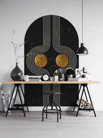 Kendinden Yapışkanlı Oval Kesim Boho Şekiller Duvar Kağıdı Stickeri