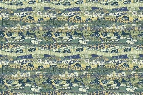 Hawaiian Quilt Sanatı Duvar Kağıdı