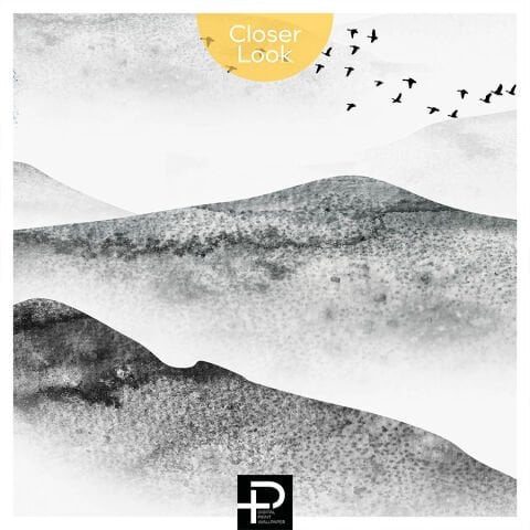 Soyut Mürekkep Yıkama Dağ Duvar Kağıdı, Minimalist Zen Duvar Resmi, Siyah Beyaz Manzara