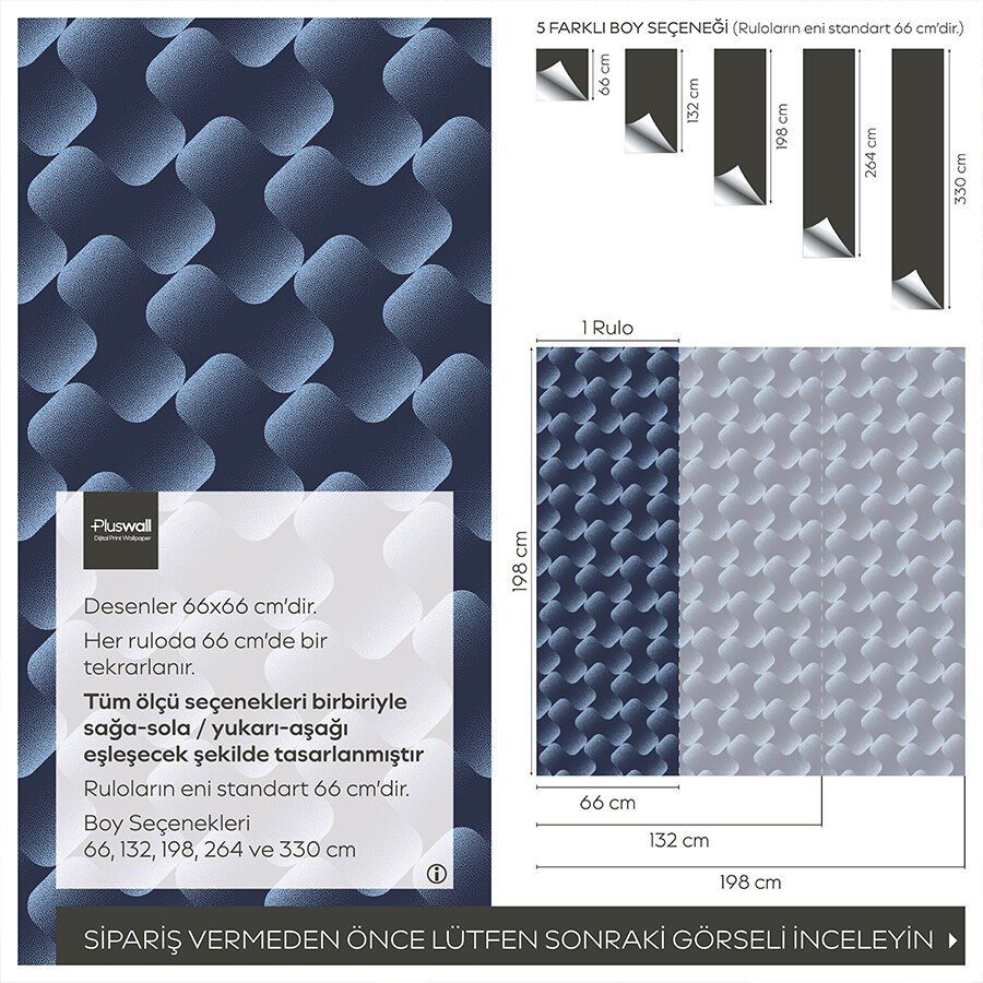 Dinamik 3D Efektli Dalgalar DIY Duvar Kağıdı, Kendinden Yapışkanlı Çok Amaçlı PVC Folyo