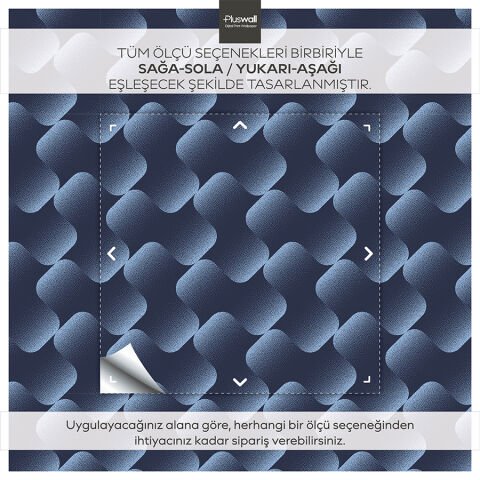 Dinamik 3D Efektli Dalgalar DIY Duvar Kağıdı, Kendinden Yapışkanlı Çok Amaçlı PVC Folyo