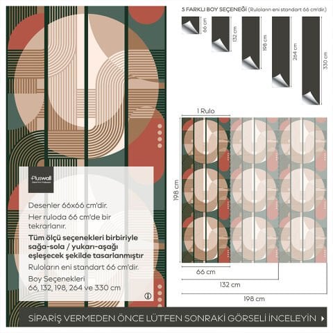 Geometrik Orta Yüzyıl Tarzı Desenli DIY Duvar Kağıdı, Kendinden Yapışkanlı Çok Amaçlı PVC Folyo