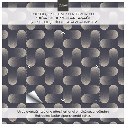 Nokta Sanatı Dinamik 3D Efektli DIY Duvar Kağıdı, Kendinden Yapışkanlı Çok Amaçlı PVC Folyo