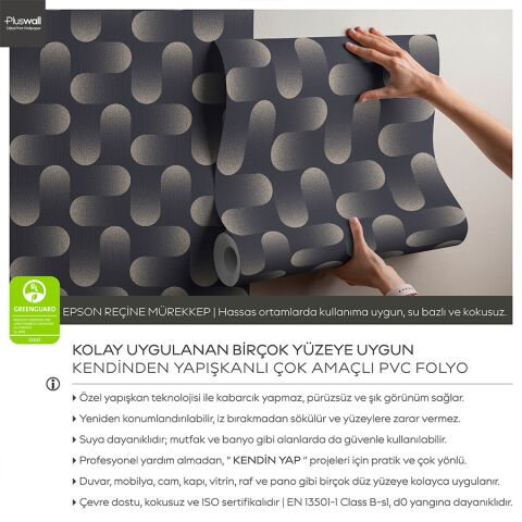 Nokta Sanatı Dinamik 3D Efektli DIY Duvar Kağıdı, Kendinden Yapışkanlı Çok Amaçlı PVC Folyo