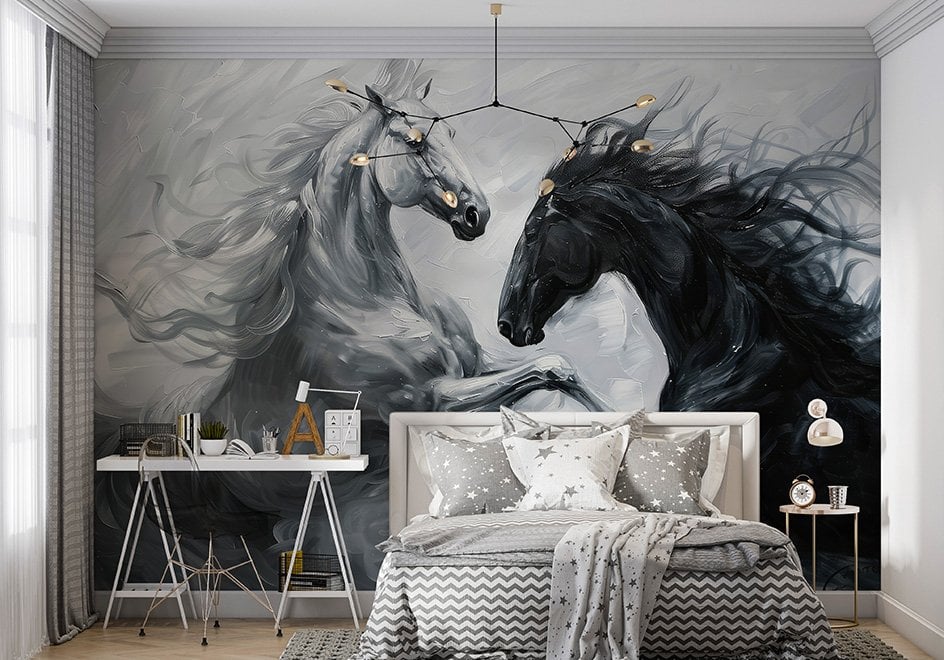 At Temalı Sanatsal Duvar Kağıtları